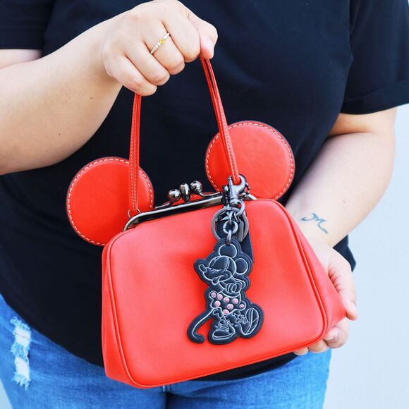 NWT Coach Minnie Rhinestone Keyfob Bag Charm - Picture 2 of 5
